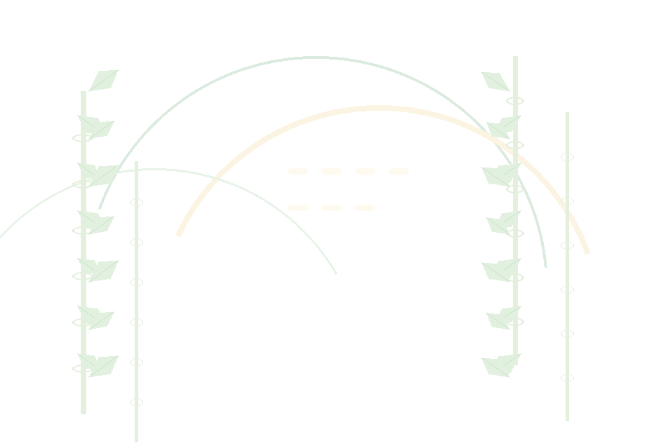 Decorative bamboo leaf line art