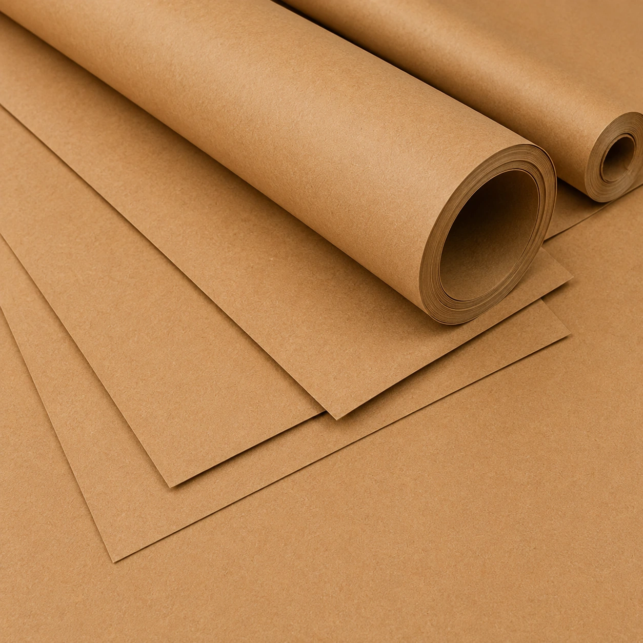 Kraft paper rolls used for WOODSHOW packaging programs