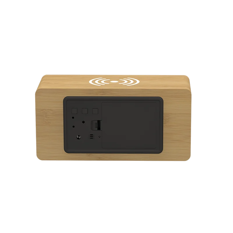 1502 Bamboo Wireless Charging Clock product view 2