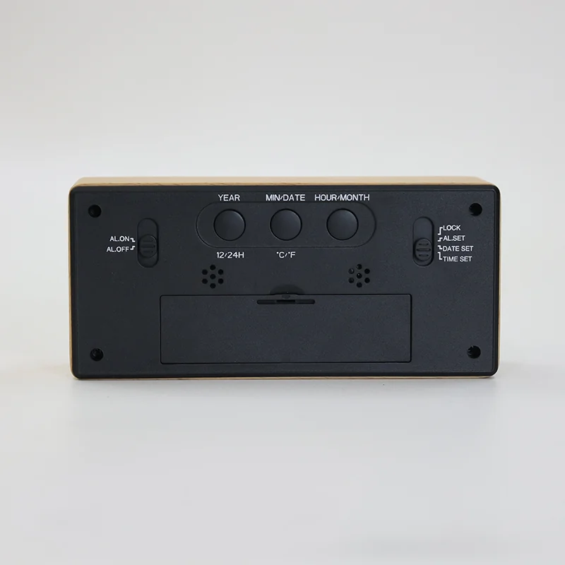 1906 Bamboo LCD Humidity Clock product view 4