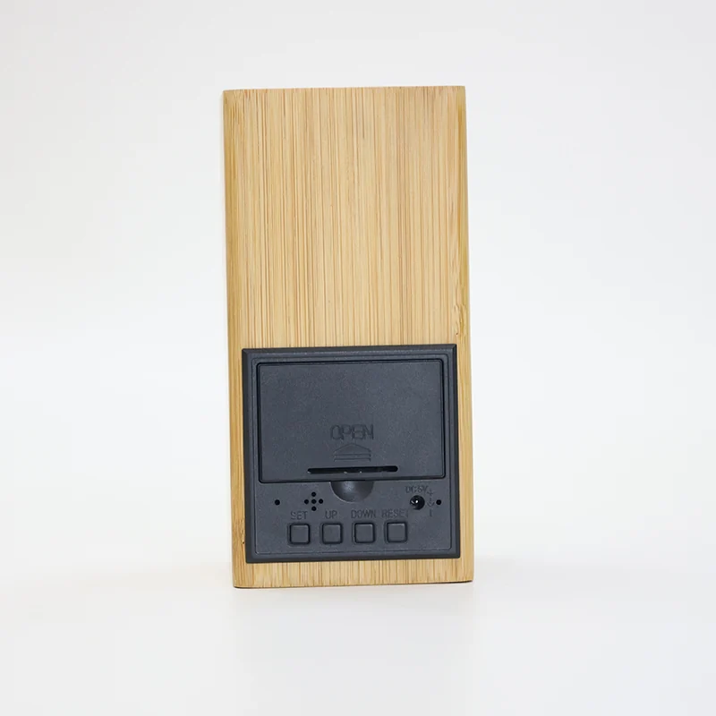 2020S Bamboo Vertical Pen Holder Clock product view 4