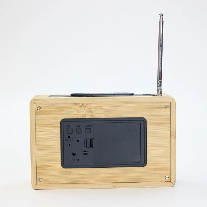 2602 Bamboo Radio Alarm Clock product view 4