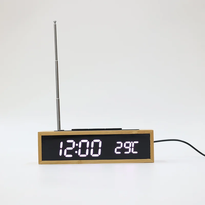 2609B Bamboo FM Radio Alarm Clock product view 3
