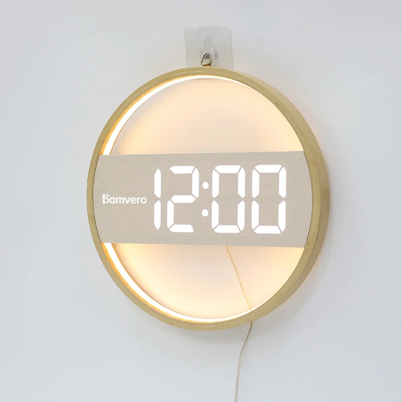 G218A Bamboo Fabric Wall Clock product view 3