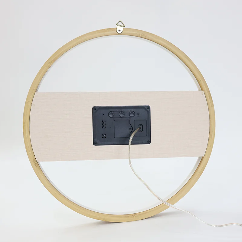 G218A Bamboo Fabric Wall Clock product view 5