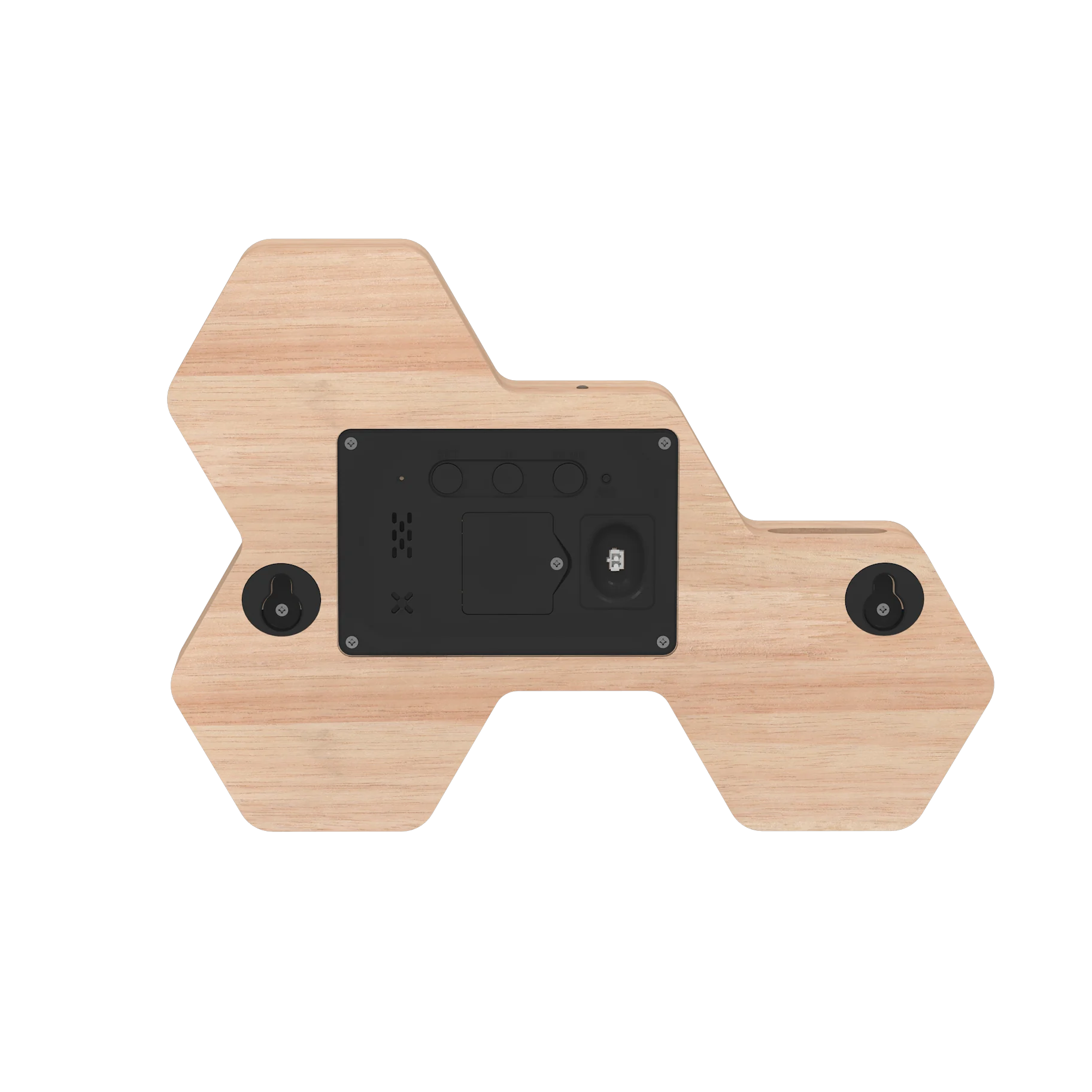 G268 Bamboo Geometric LED Clock product view 5