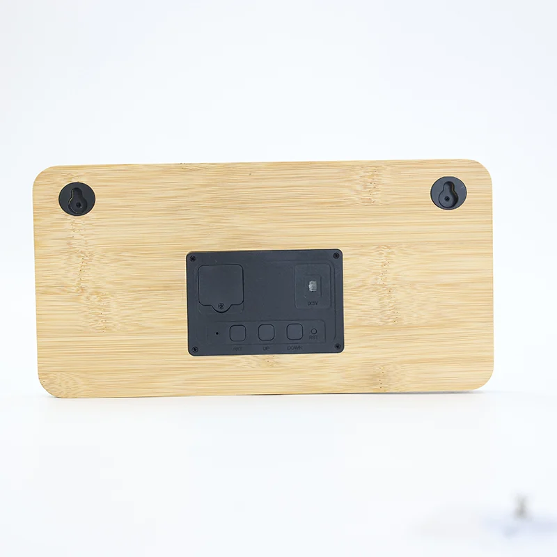 G290 Rectangular Bamboo Fabric Wall Clock product view 3