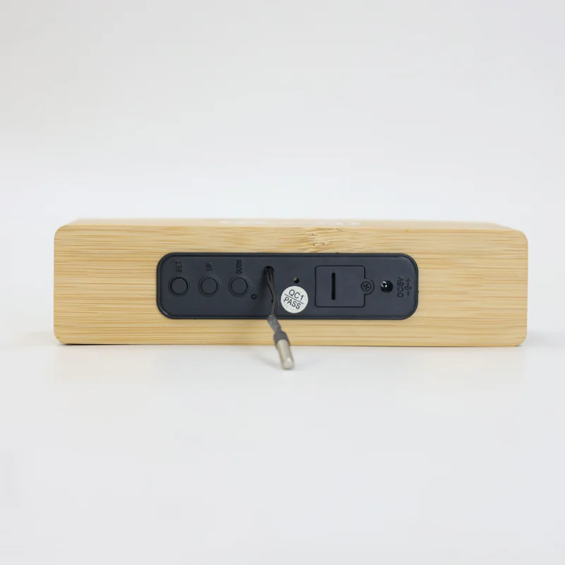 W109 Bamboo Wireless Charging Clock product view 3
