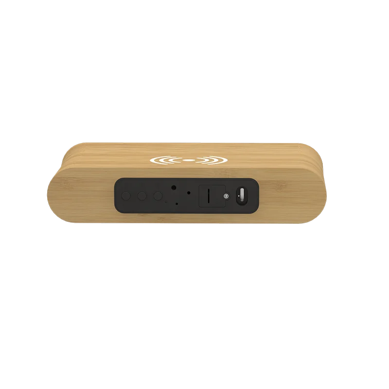 W111 Bamboo Wireless Charging Clock product view 2