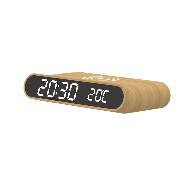 W111 Bamboo Wireless Charging Clock product view 5