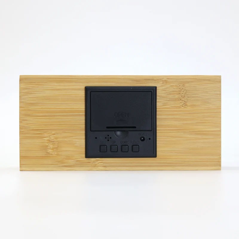 W118 Bamboo Wireless Charging Clock product view 3