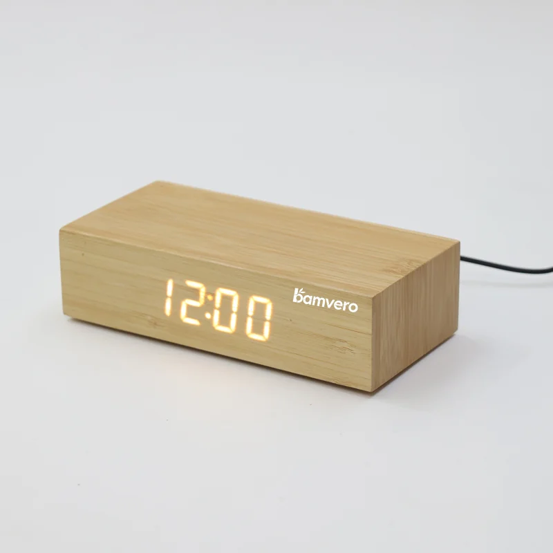 W118 Bamboo Wireless Charging Clock product view 5