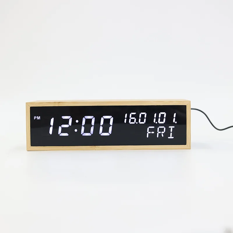 Y101 Bamboo Wireless Charging Speaker Clock product view 2