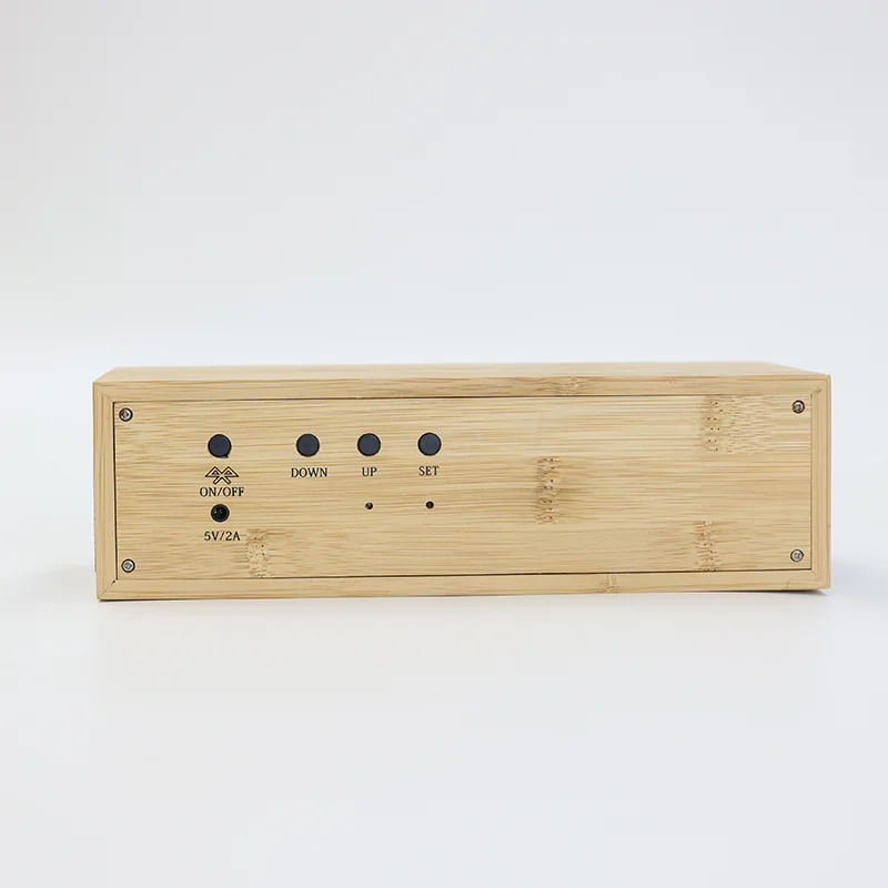 Y101 Bamboo Wireless Charging Speaker Clock product view 4